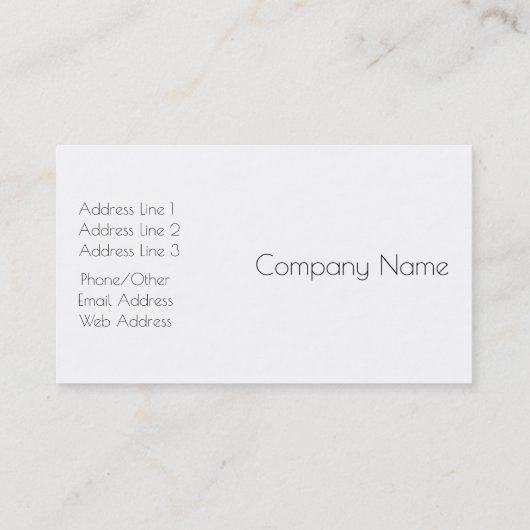 Uw persoonlijke fotoontwerp visitekaartje (Achterkant)