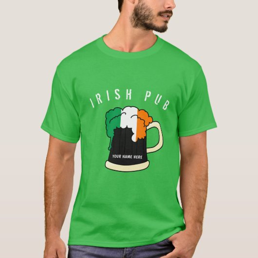 Uw persoonlijke Ierse Pub St Patricks Day T-shirt (Voorkant)