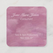 Uw persoonlijke QR-code die aan uw URL is gekoppel Vierkante Visitekaartje (Achterkant)