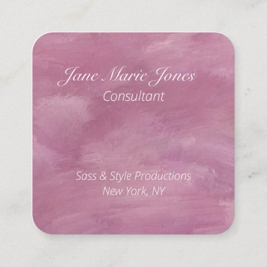 Uw persoonlijke QR-code die aan uw URL is gekoppel Vierkante Visitekaartje (Achterkant)