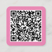 Uw persoonlijke QR-code die aan uw URL is gekoppel Vierkante Visitekaartje (Voorkant)