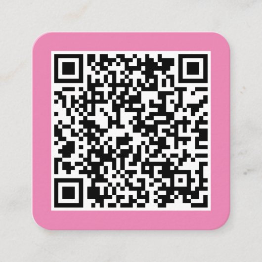 Uw persoonlijke QR-code die aan uw URL is gekoppel Vierkante Visitekaartje (Voorkant)