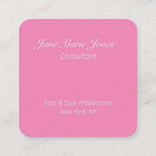 Uw persoonlijke QR-code die aan uw URL is gekoppel Vierkante Visitekaartje (Achterkant)