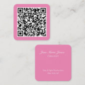 Uw persoonlijke QR-code die aan uw URL is gekoppel Vierkante Visitekaartje (Voorkant / Achterkant)