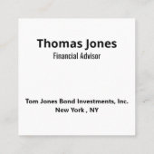 Uw persoonlijke QR-code die aan uw URL is gekoppel Vierkante Visitekaartje (Achterkant)