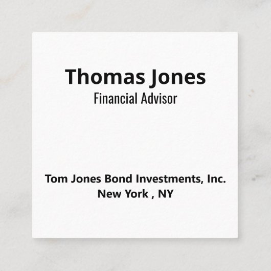 Uw persoonlijke QR-code die aan uw URL is gekoppel Vierkante Visitekaartje (Achterkant)