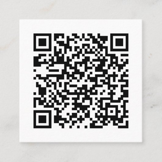Uw persoonlijke QR-code die aan uw URL is gekoppel Vierkante Visitekaartje (Voorkant)
