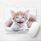 Uw Pet Cat Fotonaam met Swashes Muismat (Met muis)