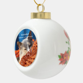 UW Pet Cat of Dog PHOTO op maat Keramische Bal Ornament