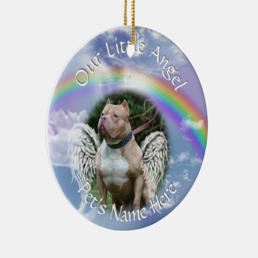 UW PET Memorial Foto 2 Sides Keramisch Ornament (Rechts)