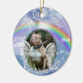 UW PET Memorial Foto 2 Sides Keramisch Ornament (Links)