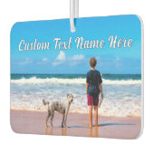 Uw Pet Photo Air Freshener met aangepaste tekst Luchtverfrisser (Links)