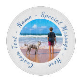 Uw Pet Photo Cutting Board Gift met tekst Snijplank (Voorkant)