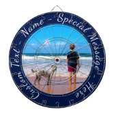 Uw Pet Photo Dart Board met aangepaste tekst Dartbord (Voorkant)