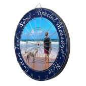 Uw Pet Photo Dart Board met aangepaste tekst Dartbord (Voorkant Rechts)
