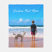 Uw Pet Photo Fleece Deken met aangepaste tekst (Voorkant)