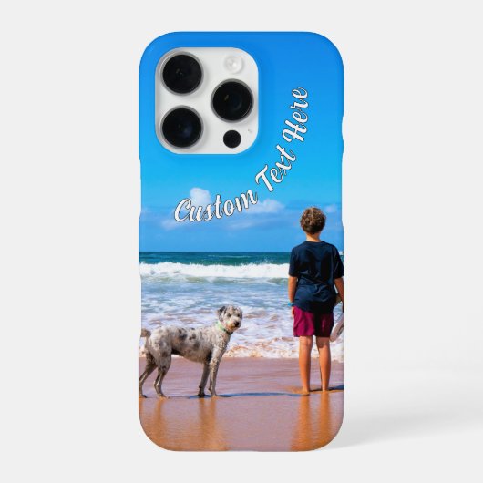 Uw Pet Photo iPhone Case met aangepaste tekst Hoesje (Achterkant)