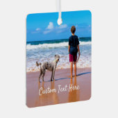 Uw Pet Photo Kerst Ornament met aangepaste tekst (Voorkant Rechts)