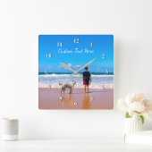 Uw Pet Photo Klok met aangepaste tekst (Huis)