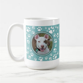 Uw Pet Photo Pet Memorial Blauwgroen hondenprint Koffiemok