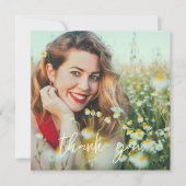 Uw Pet van het Afstuderen van de Foto Dank u Witte Bedankkaart (Voorkant)