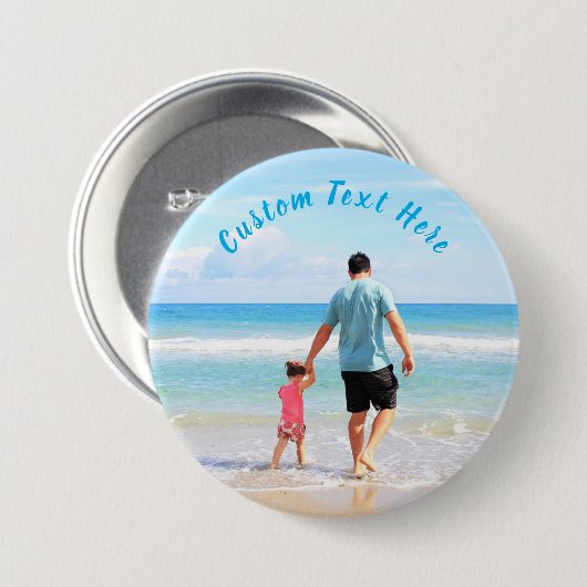 Uw Photo Button Gift met aangepaste tekst (Voorkant /achterkant)