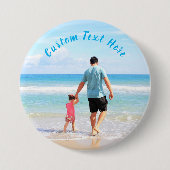 Uw Photo Button Gift met aangepaste tekst (Voorkant)