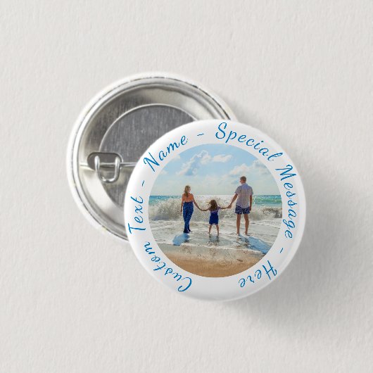 Uw Photo Button Gift met aangepaste tekst (Voorkant /achterkant)