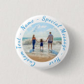 Uw Photo Button Gift met aangepaste tekst (Voorkant)