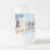 Uw Photo Collage Glass Beer Mok met aangepaste tek (Voorkant links)