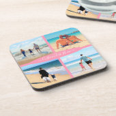 Uw Photo Collage Onderzetter met aangepaste tekst (Linkerzijde)