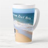 Uw Photo Latte-Mok met aangepaste tekst Latte Mok (Rechterhoek)