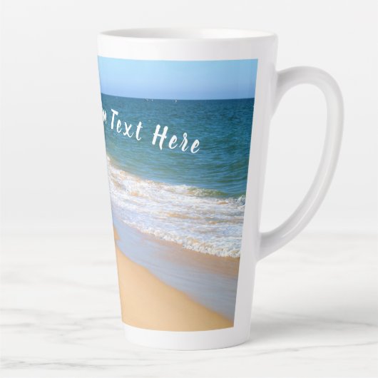 Uw Photo Latte-Mok met aangepaste tekst Latte Mok (Rechts)