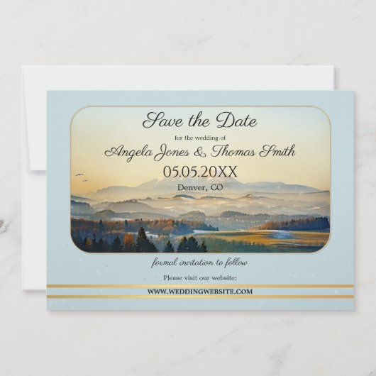 Uw Photo Mountain slaat de Date Kaart op (Achterkant)