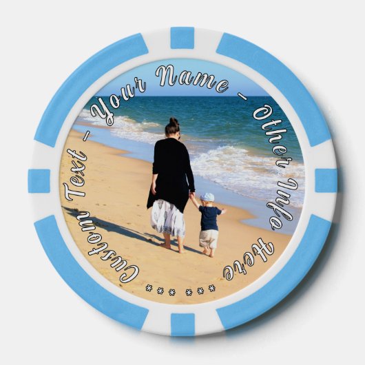 Uw Photo Poker Chips Gift met aangepaste tekst (Voorkant)