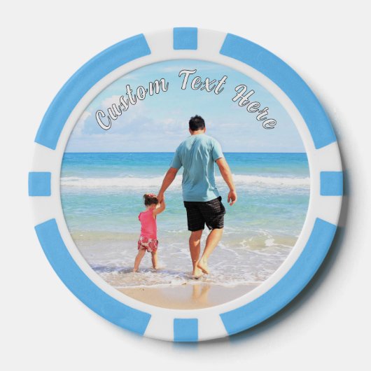 Uw Photo Poker Chips Gift met aangepaste tekst (Voorkant)