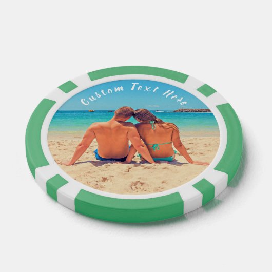 Uw Photo Poker Chips Gift met aangepaste tekstnaam (Enkel)