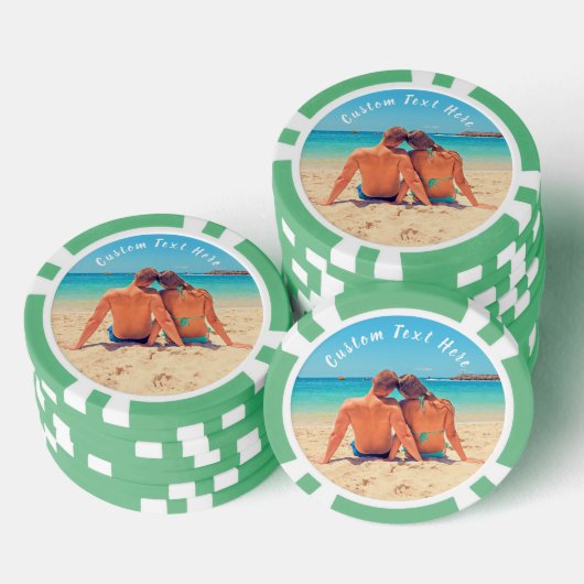 Uw Photo Poker Chips Gift met aangepaste tekstnaam (Opstapeling)