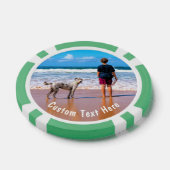 Uw Photo Poker Chips met aangepaste tekst (Enkel)