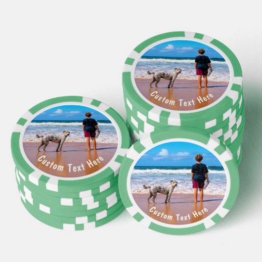 Uw Photo Poker Chips met aangepaste tekst (Opstapeling)