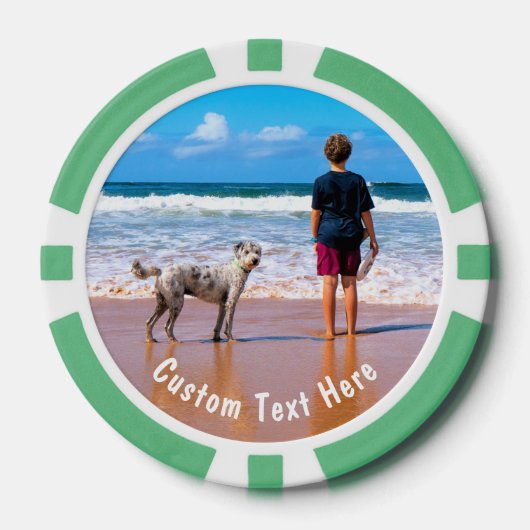 Uw Photo Poker Chips met aangepaste tekst (Voorkant)