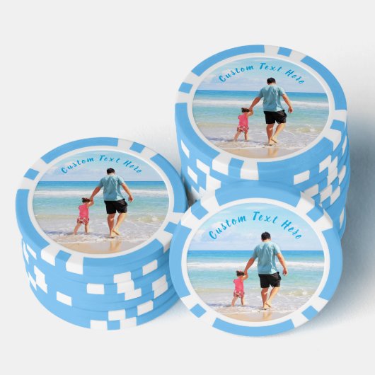 Uw Photo Poker Chips met aangepaste tekst (Opstapeling)