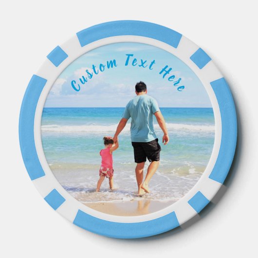 Uw Photo Poker Chips met aangepaste tekst (Achterkant)