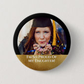 Uw Photo Proud Gold Afstuderen Button (Voorkant)