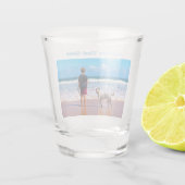 Uw Photo Shot Glass Gift met aangepaste tekstnaam Shot Glas (Achterkant)