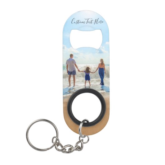 Uw Photo Sleutelhanger Bottle Opener met aangepast Mini Flessenopener (Voorkant)