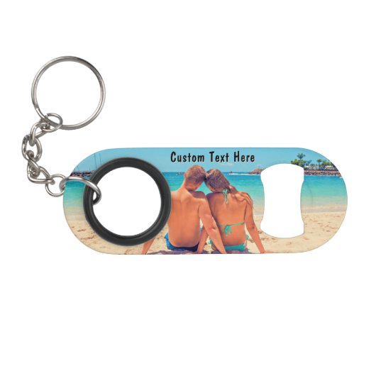 Uw Photo Sleutelhanger Bottle Opener met aangepast Mini Flessenopener (Voorkant (Horizontaal))