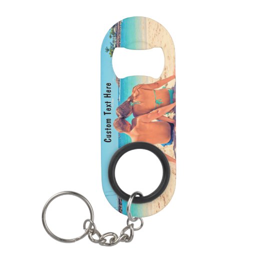 Uw Photo Sleutelhanger Bottle Opener met aangepast Mini Flessenopener (Voorkant)