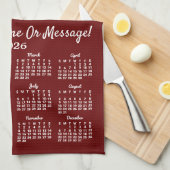 Uw Photo Tea Towel Calendar Theedoek (Quarter Fold)