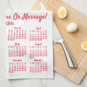 Uw Photo Tea Towel Calendar Theedoek (Quarter Fold)